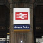 Stock photograph of Glasgow Central Station sign