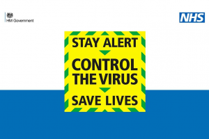 Uk gov poster reads, stay alert, control the virus, save lives